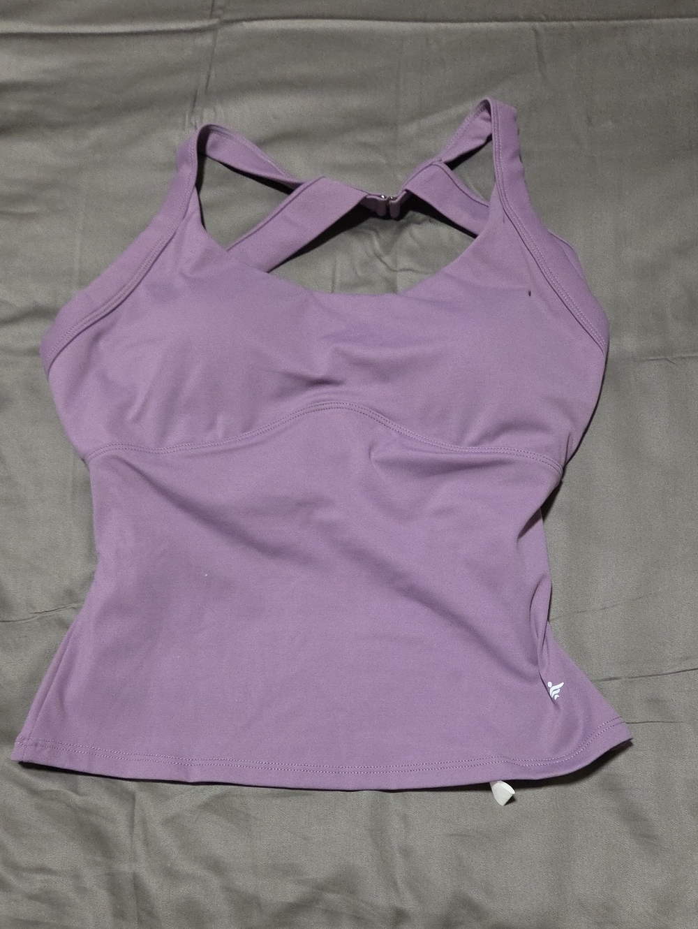 HALARA Lavender Cross-Back Support Tank Top